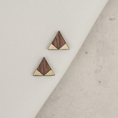 Holz Ohrstecker Dreieck