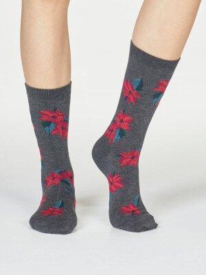 Sockenbox Modell: Abisska Winter Flowers, 4er-Pack