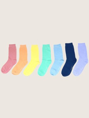 Socken Pastel Rainbow 7 Paar