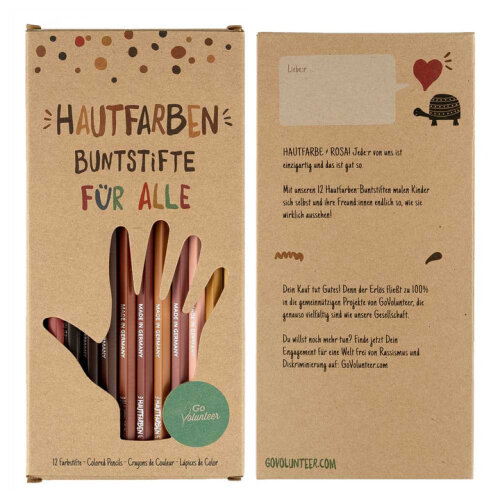 Hautfarben-Buntstifte 12 Paar