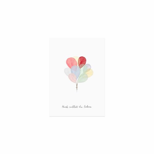 Glückwunschkarte Luftballons