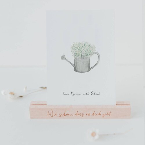 Postkarte Kanne voll Glück