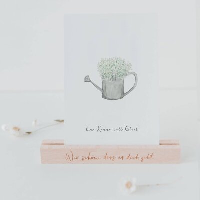 Postkarte Kanne voll Gl&uuml;ck