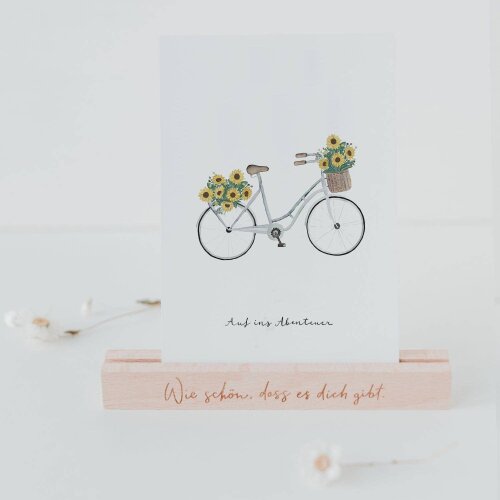 Postkarte Blumenfahrrad