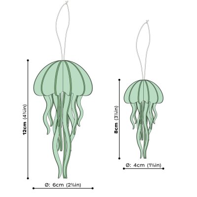 Holzdekoration Modell: Jellyfish 12cm