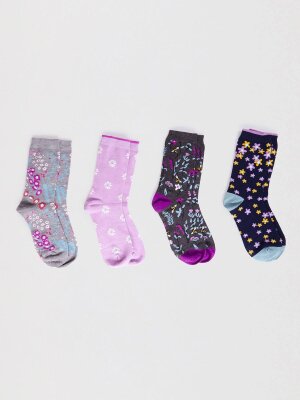 Sockenbox Modell: Maeve Bamboo Floral, 4er-Pack