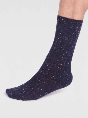 Gerippte Socke Modell: Aaron Blend Fleck mit Wollanteil