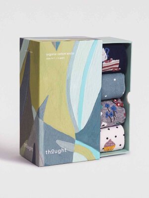 Sockenbox Modell: Fiona Afternoon-Tea GOTS, 4er-Pack