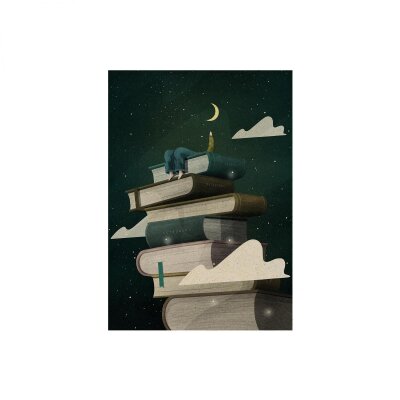 Postkarte Graspapier Books