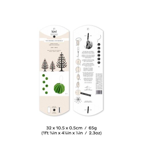 Holzdekoration Modell: Baubles 4cm (6er-Pack)