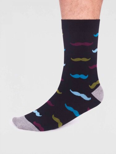 Sockenbeutel Modell: Clayton Bamboo Moustache, 2er-Pack
