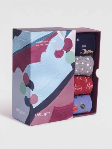 Sockenbox Modell: Carole Christmas GOTS, 4er-Pack