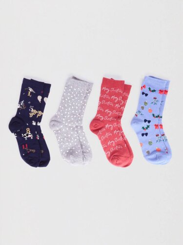 Sockenbox Modell: Carole Christmas GOTS, 4er-Pack