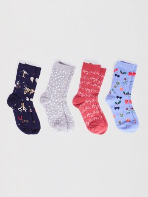 Sockenbox Modell: Carole Christmas GOTS, 4er-Pack