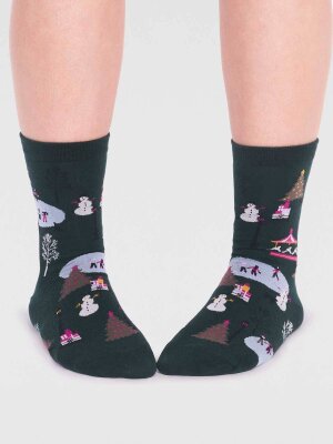 Socken Modell: Gloria Christmas Scene GOTS