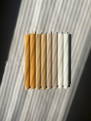 Stabkerze gerillt, 1 St&uuml;ck