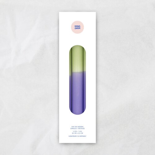 Stabkerzen Pistachio x Sweet Lavender, 25cm, 3er Set