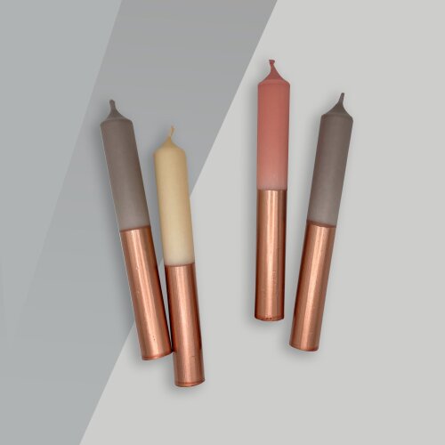 Stabkerzen Copper Cosy Mix, 18cm, 4er Set