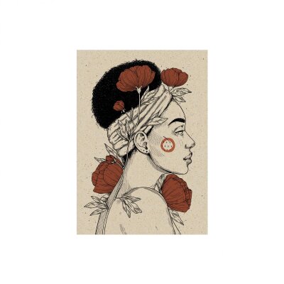 Postkarte Rose