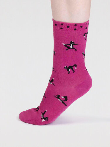 Socken Modell: Chai Bamboo Yoga Cats