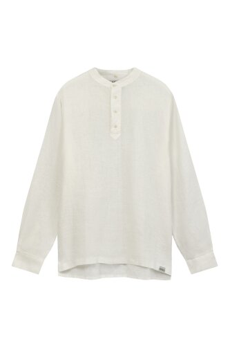 Leinen Henley-Hemd Modell: Julian